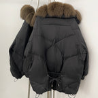 OFTBUY New Autumn Winter Thickened Warm Clothes Women Loose Big Real Fox Fur Goose Down Coat Female Natural Fur Puffer Jacket