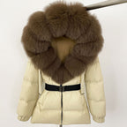 OFTBUY New Winter Clothing Puffer Jacket Women Parkas Waterproof Real Fox Fur Hooded Thick Warm 90% White Duck Down Coat Female