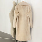 OFTBUY Women's Elegant Luxury Faux Mink Fur Long Coat Artificial Fur Jacket Female Warm Outerwear New Autumn Winter Clothes