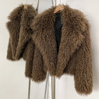 OFTBUY Warm Thicken Luxury Outerwear New Winter Clothes Female Women's Cozy Faux Mongolian Fur Short Coat Teddy Faux Fur Jacket