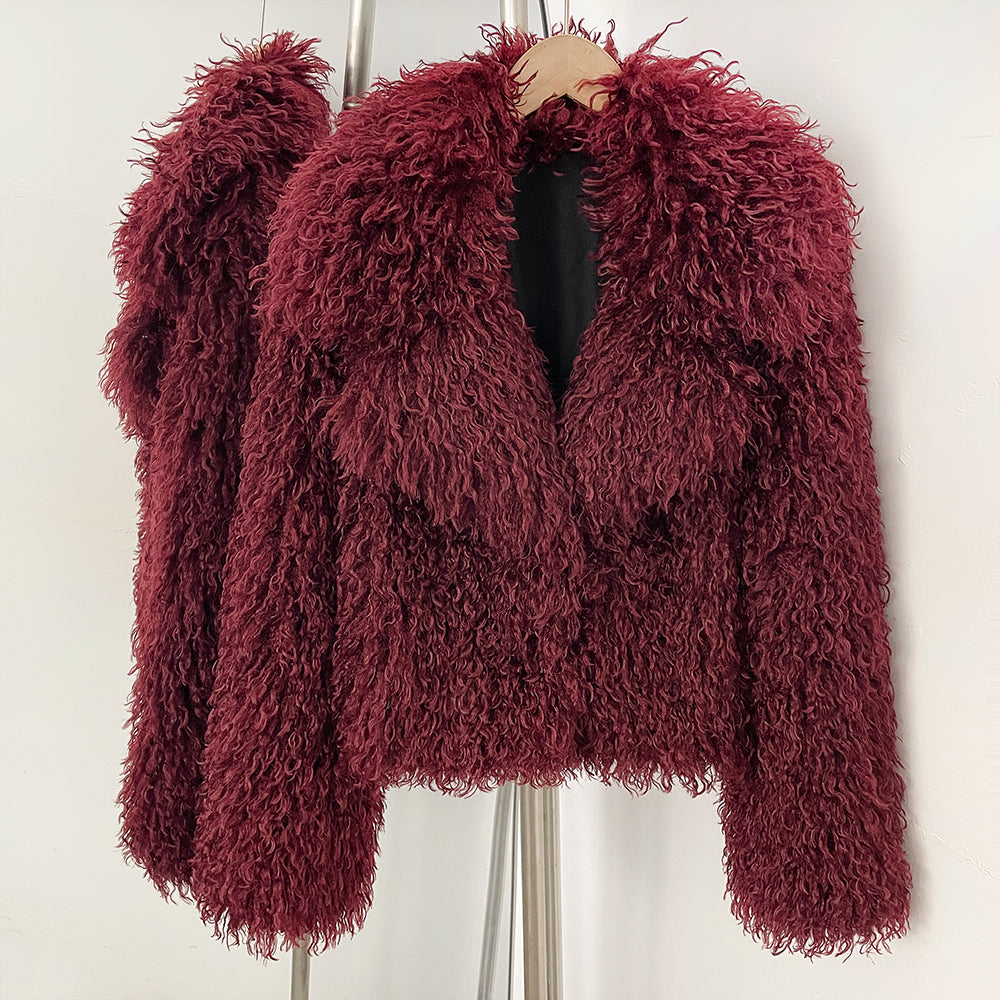 OFTBUY Warm Thicken Luxury Outerwear New Winter Clothes Female Women's Cozy Faux Mongolian Fur Short Coat Teddy Faux Fur Jacket