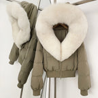 OFTBUY New Warm Thickened Autumn Winter Coat Women Short Real Fox Fur Duck Down Clothes for Women Natural Fur Puffer Coat Female