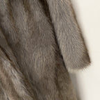 OFTBUY Luxury Long-Line Notch Lapel Faux Fur Coat - Elegant Winter Vegan Fur Overcoat
