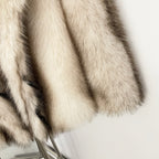 OFTBUY Chic Oversized Lapel Faux Fur Jacket - Premium Vegan Fur Winter Coat with Soft Texture