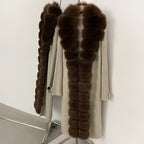 OFTBUY Elegant Fashion Outerwear Female New Women's Knit Long Coat with Full Real Fox Fur Warm Winter Natural Fur Collar Sweater