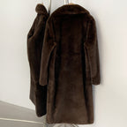 OFTBUY Women's Elegant Luxury Faux Mink Fur Long Coat Artificial Fur Jacket Female Warm Outerwear New Autumn Winter Clothes