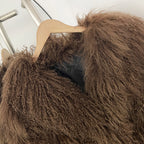 OFTBUY New Fashion Casual Clothes Women Winter Luxury Natural Fur Jacket Female Warm Thick V-neck Real Mongolia Sheep Fur Coat