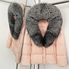 OFTBUY Big Real Fox Fur Collar Duck Down Coat Female New Winter Hooded Warm Down Clothes Women Natural Raccoon Fur Puffer Jacket
