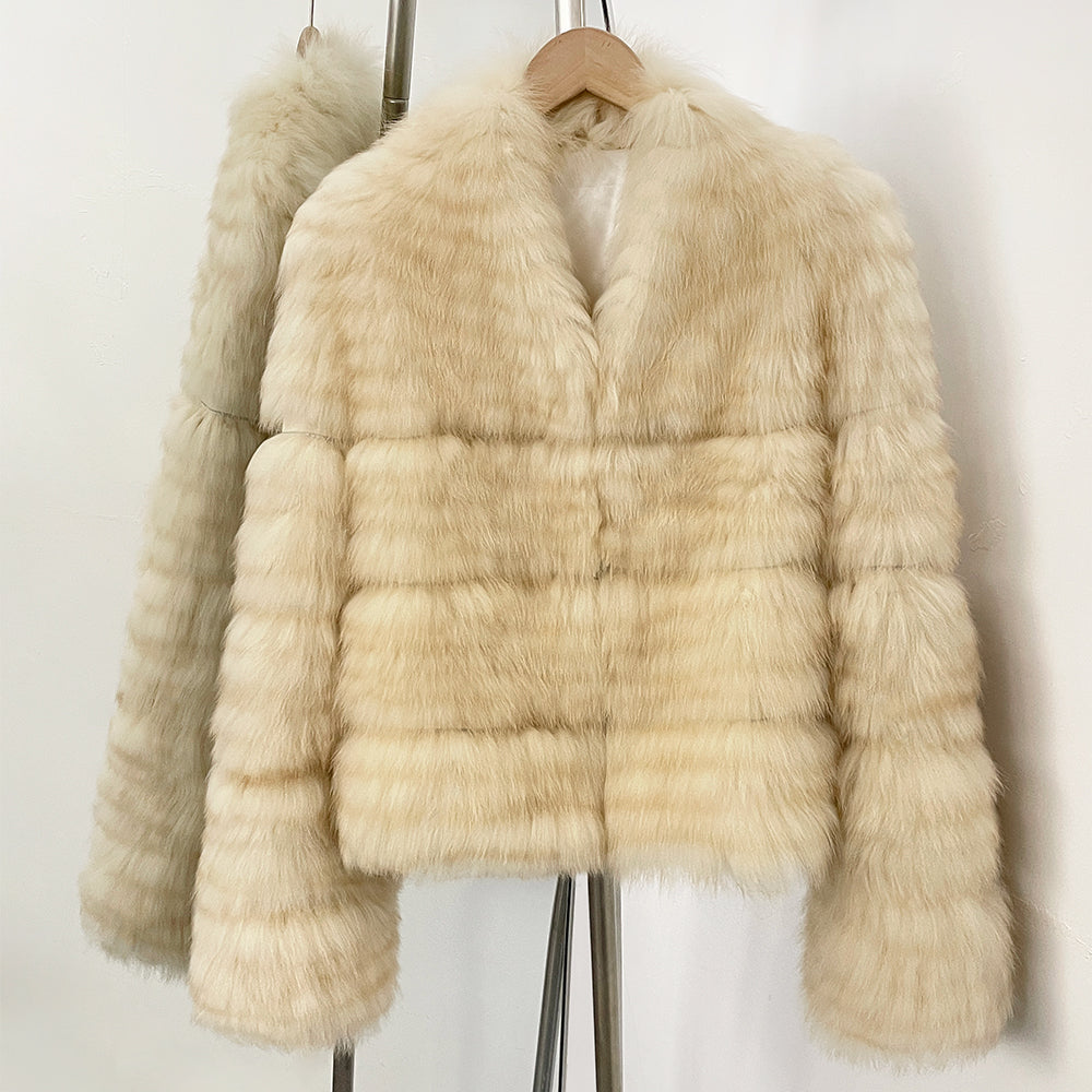 OFTBUY New Autumn Winter Clothes Women Fashion Warm Thick Real Fox Fur Jacket Female Luxury Long Natural Fur Coat Streetwear