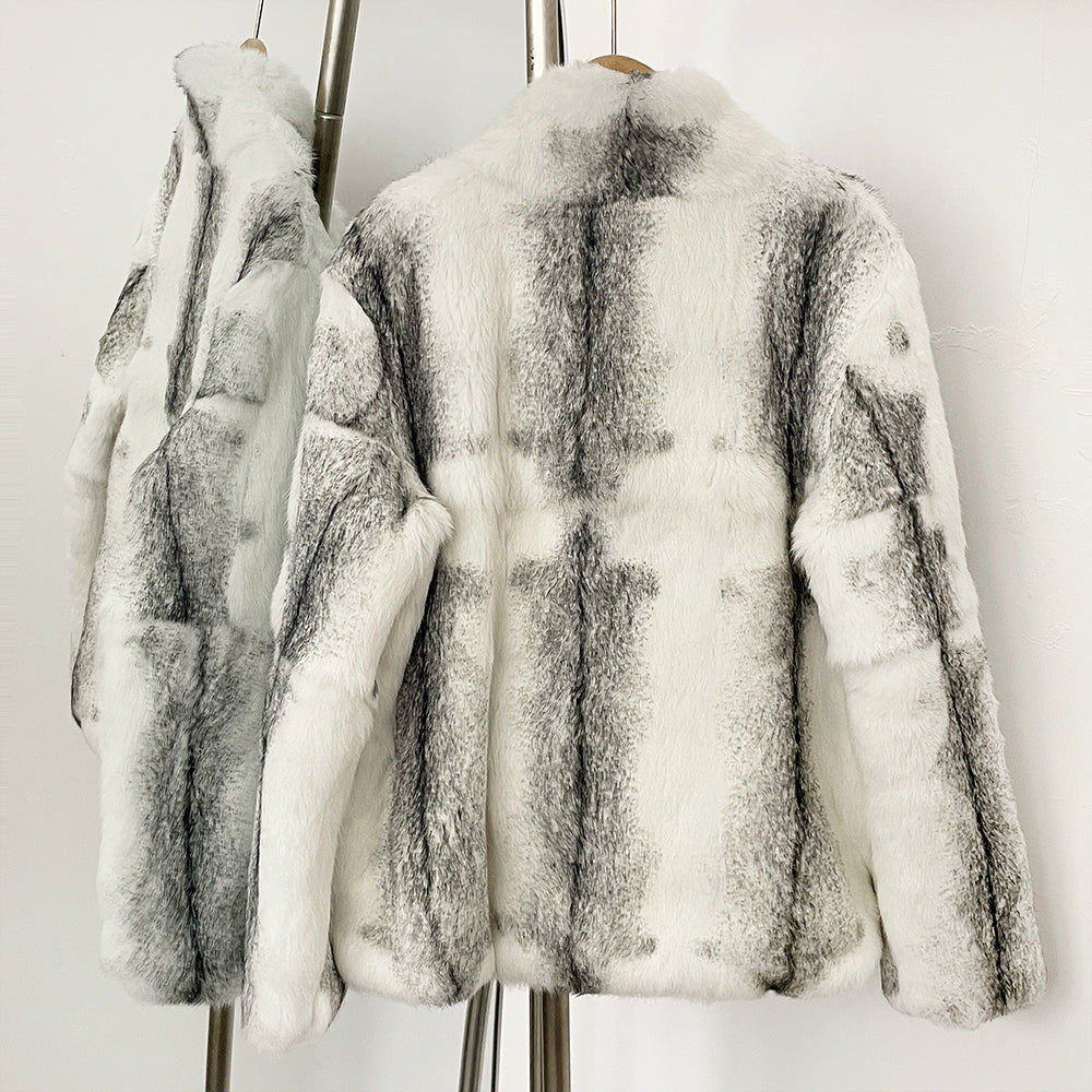 OFTBUY New Autumn Winter Clothes Women Hot Sales Natural Rabbit Fur Jacket Female Fashion Short Thick Warm Real Fur Coat