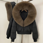 OFTBUY New Warm Thickened Autumn Winter Coat Women Short Real Fox Fur Duck Down Clothes for Women Natural Fur Puffer Coat Female