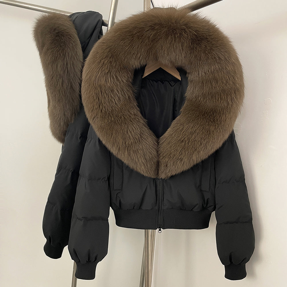 OFTBUY New Warm Thickened Autumn Winter Coat Women Short Real Fox Fur Duck Down Clothes for Women Natural Fur Puffer Coat Female