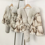 OFTBUY New Arrival Women Real Natural Fox Fur Coats Autumn Winter Wholeskin Fox Fur Short Jacket Warm Real Fox Fur Overcoats