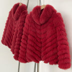 OFTBUY 2-in-1 Reversible Luxury Jacket - 100% Real Fox Fur Coat & Windproof Winter Parka