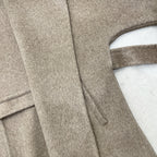 OFTBUY Belted Waist Elegant Winter Luxury Woolen Outerwear Female New Women's Wool Coat Large Real Fox Fur Collar and Cuffs