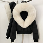 OFTBUY New Warm Thickened Autumn Winter Coat Women Short Real Fox Fur Duck Down Clothes for Women Natural Fur Puffer Coat Female