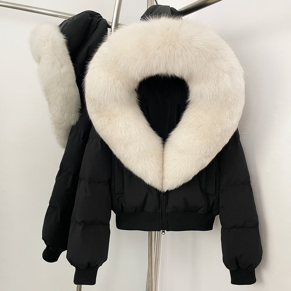 OFTBUY New Warm Thickened Autumn Winter Coat Women Short Real Fox Fur Duck Down Clothes for Women Natural Fur Puffer Coat Female