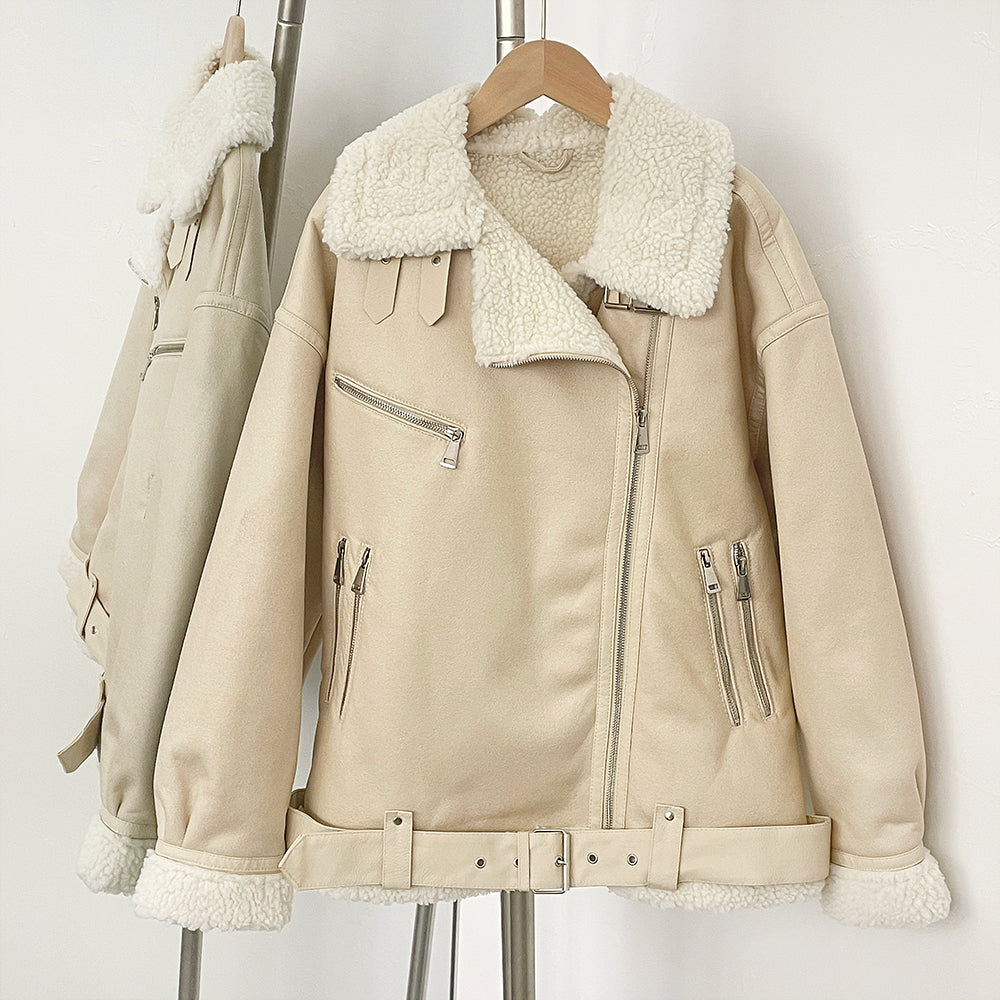 OFTBUY Warm Thick Double-sided Long-sleeved Suede Jacket Clothing Autumn Winter New in Coat and Jacket European-style Women's
