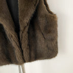 OFTBUY New Autumn Winter Clothes Women Thick Warm Artificial Fur Vest Coat Lapel Faux Fur Sleeveless Waistcoat Fake Fur Jakcet Female