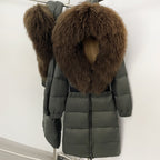 OFTBUY Warm Long Puffer Jacket Female New Winter Clothes Women Fashion Luxury Duck Down Coat with Real Mongolia Sheep Fur Collar
