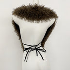 OFTBUY Women's Faux Mongolian Fur Vest Open Front Fluffy Faux Fur Waistcoat with Back Tie New Autumn Winter Outerwear Female
