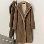 OFTBUY Women's Elegant Luxury Faux Mink Fur Long Coat Artificial Fur Jacket Female Warm Outerwear New Autumn Winter Clothes