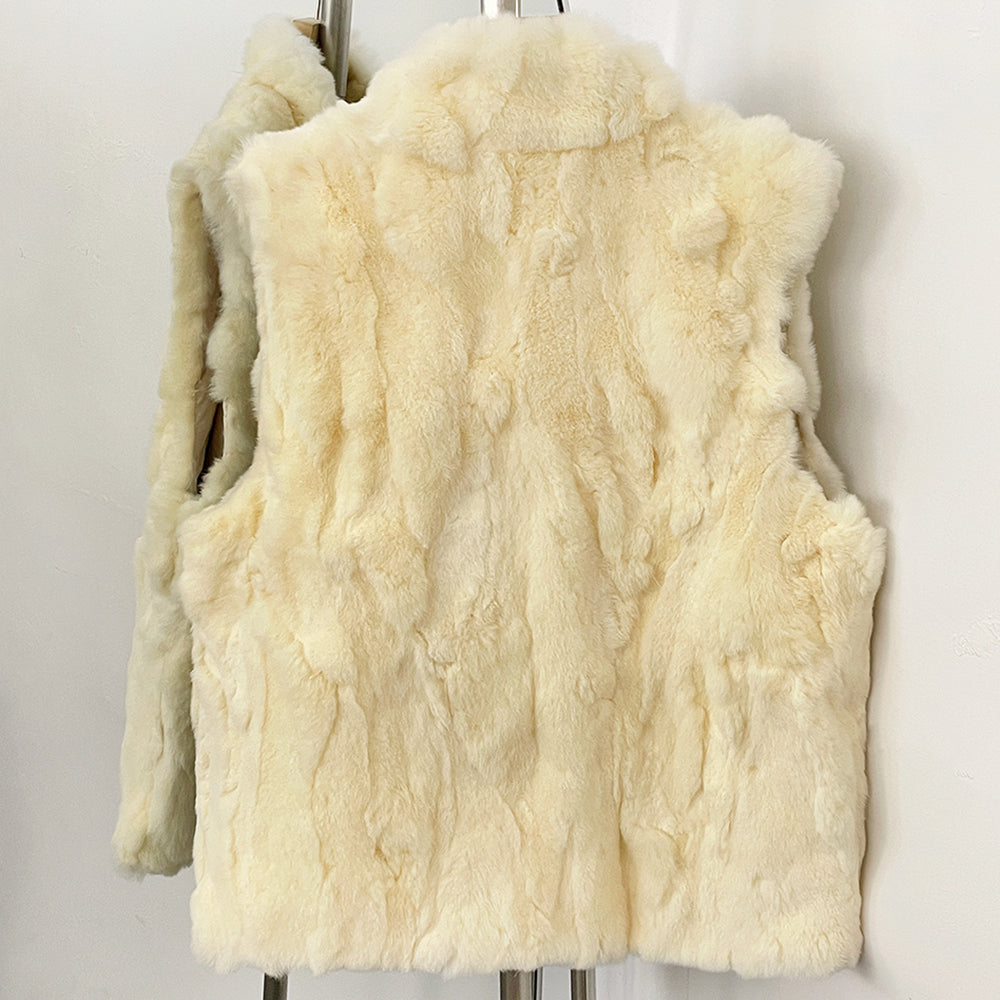 OFTBUY Women's Real Rex Rabbit Fur Hooded Coat Short Zipper Natural Fur Jacket Female New Autumn Winter Fashion Luxury Outerwear
