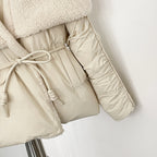OFTBUY New Autumn Winter Clothes Women Luxury Big Collar White Duck Down Coat Female Lapel Sashes Thick Warm Puffer Jacket