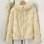 OFTBUY Women's Real Rex Rabbit Fur Vest Stand Collar Zipper Natural Fur Waistcoat Female New Autumn Winter Luxury Outerwear Lady