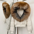 OFTBUY New Warm Thickened Autumn Winter Coat Women Short Real Fox Fur Duck Down Clothes for Women Natural Fur Puffer Coat Female