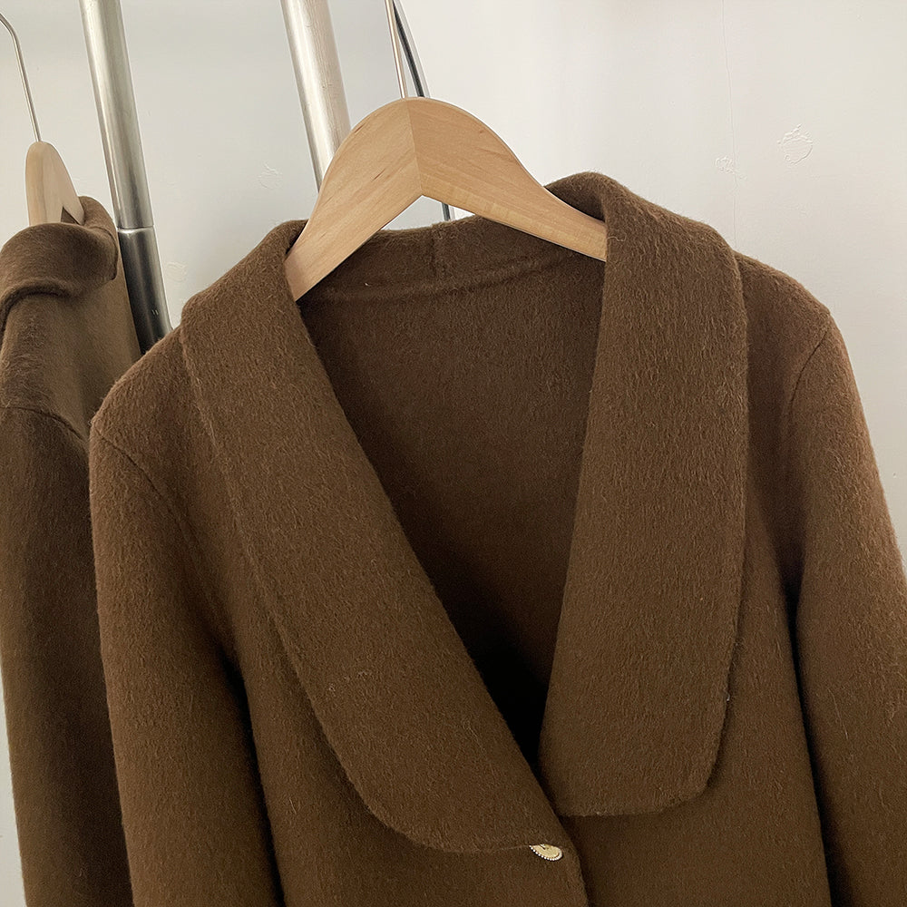 OFTBUY V-neck Single Breasted Woolen Jacket Short Real Fox Fur Wool Coat Women New Fashion Autumn Winter Top Clothes Female