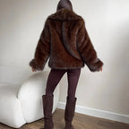 OFTBUY Winter Clothes Female Ins Hot Fashion Girls Oversized Gradient Fur Coat Women Thick Warm Outerwear Fluffy Faux Fox Fur Jacket