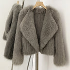 OFTBUY Luxury Short Natural Fox Fur Jacket Female New Autumn Winter Warm Top Clothes Women Weaving Thick Fluffy Real Fur Coat
