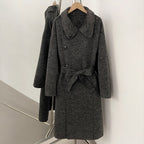 OFTBUY Elegant Double-sided Alpaca Wool Coat Female Long Belt Woolen Clothes Women New Autumn Winter Long Sleeve Cashmere Jacket
