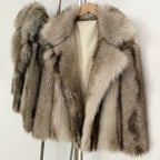 OFTBUY Chic Oversized Lapel Faux Fur Jacket - Premium Vegan Fur Winter Coat with Soft Texture