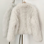 OFTBUY Wholesale Faux Fur Coat Female Artificial Mongolian Sheep Fur Fluffy Jacket Women New Winter Thickened Warm Outerwear Lady