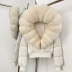OFTBUY New Warm Thickened Autumn Winter Coat Women Short Real Fox Fur Duck Down Clothes for Women Natural Fur Puffer Coat Female