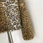 OFTBUY New Autumn Winter Clothing Women Short Thick Warm Artificial Fake Fur Coat Female Luxury Leopard O-neck Faux Fur Jacket
