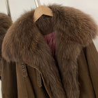 OFTBUY 100% Cotton Natural Fur Duck Down Coat Female New Winter Thick Warm Clothes Women Loose Real Fox Fur Puffer Jacket Lady