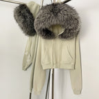 OFTBUY Casual Y2K Hoodie Real Fox Fur Collar Thickened Streetwear Hiphop Hoodie Sweatshirt Vintage Rock Goth Loose Punk Jacket