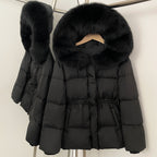 OFTBUY Hooded Long Sleeves Real Fur Duck Down Coat Female New Autumn Winter Warm Clothes Women Natural Fox Fur Puffer Jacket