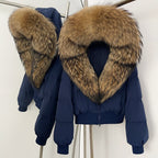 OFTBUY New Warm Thickened Autumn Winter Coat Women Short Real Fox Fur Duck Down Clothes for Women Natural Fur Puffer Coat Female