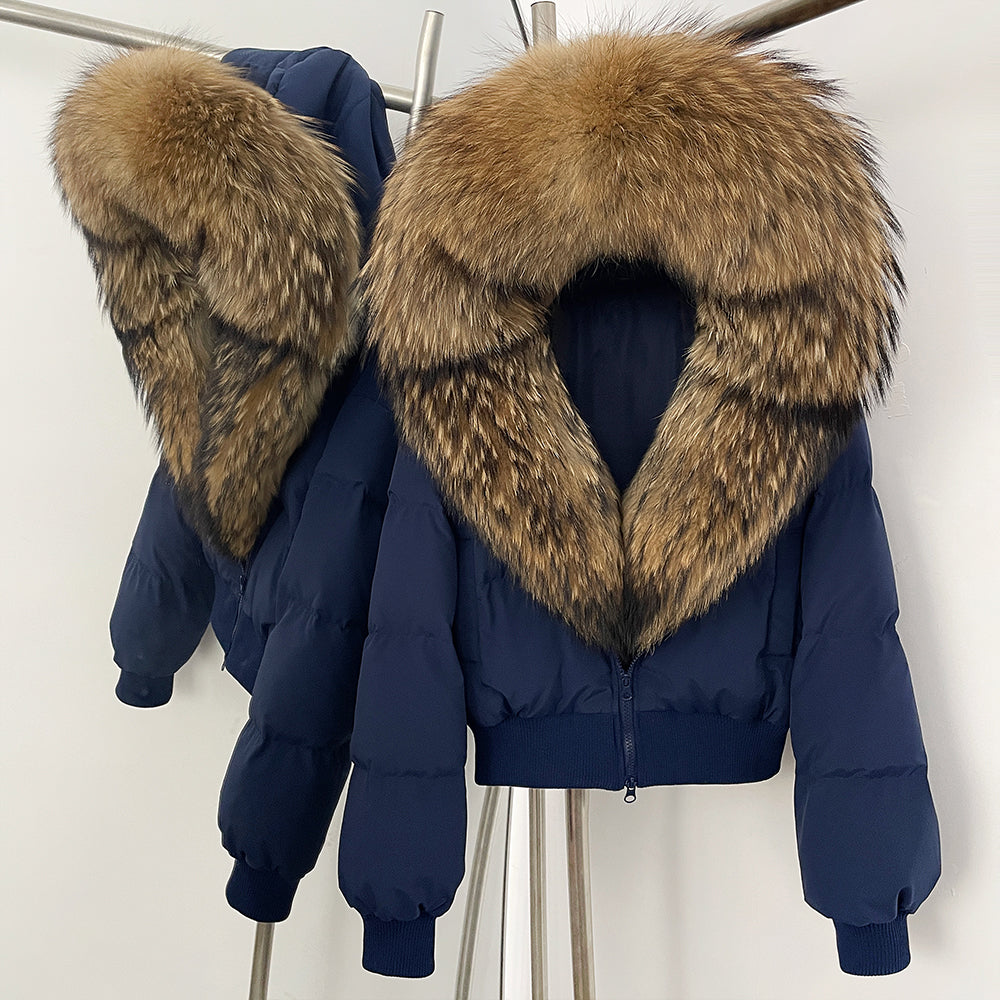 OFTBUY New Warm Thickened Autumn Winter Coat Women Short Real Fox Fur Duck Down Clothes for Women Natural Fur Puffer Coat Female