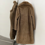 OFTBUY Women's Elegant Luxury Faux Mink Fur Long Coat Artificial Fur Jacket Female Warm Outerwear New Autumn Winter Clothes