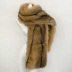 OFTBUY Luxury Long-Line Faux Fur Gilet - Premium Vegan Fox Fur Sleeveless Overcoat with Oversized Shawl Collar