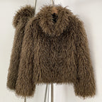 OFTBUY Wholesale Faux Fur Coat Female Artificial Mongolian Sheep Fur Fluffy Jacket Women New Winter Thickened Warm Outerwear Lady