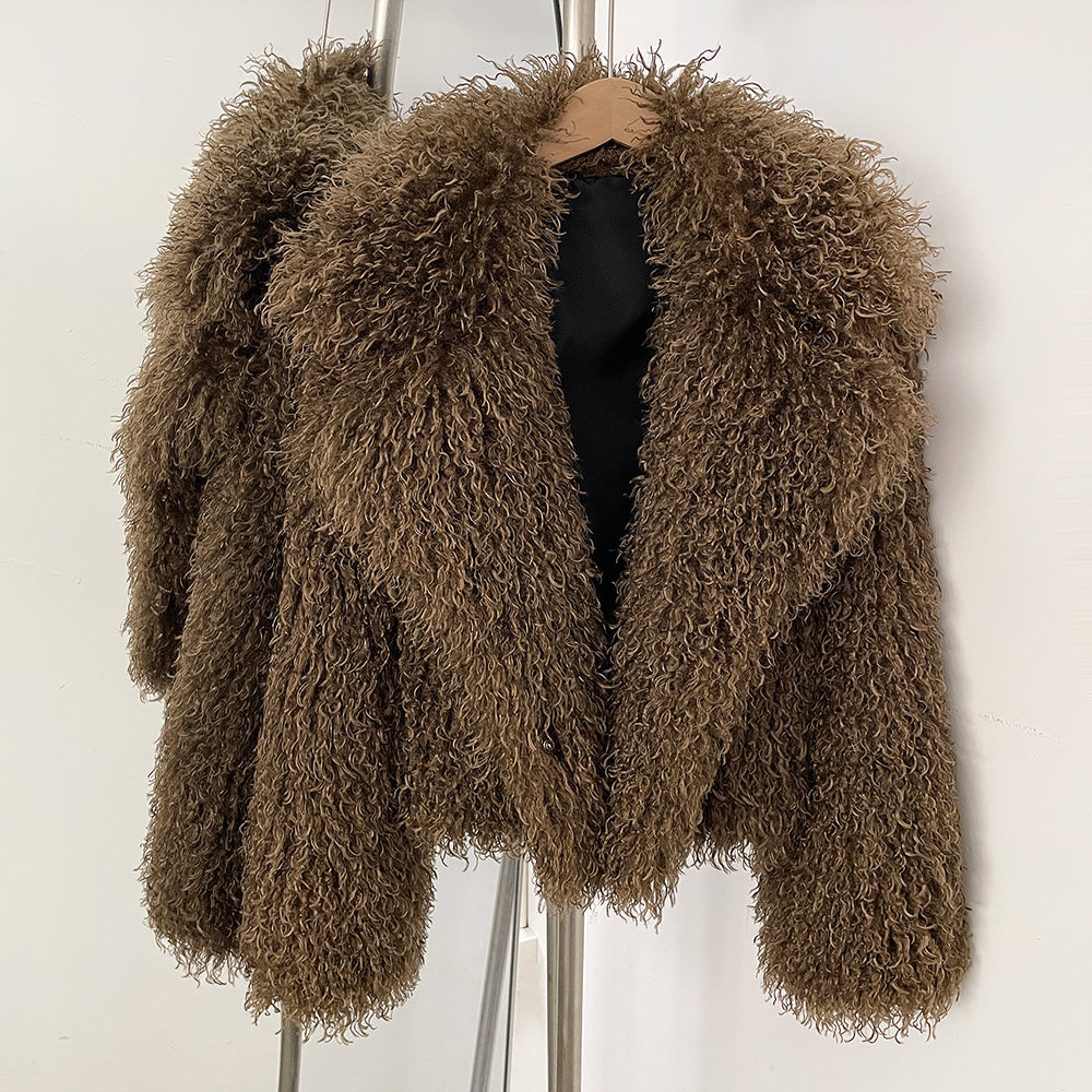 OFTBUY Warm Thicken Luxury Outerwear New Winter Clothes Female Women's Cozy Faux Mongolian Fur Short Coat Teddy Faux Fur Jacket