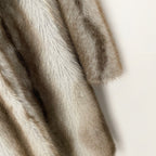 OFTBUY Luxury Long-Line Notch Lapel Faux Fur Coat - Elegant Winter Vegan Fur Overcoat