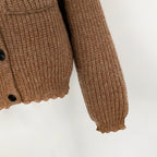 OFTBUY Short Natural Fox Fur Collar Knitted Sweater Coat FemaleReal Fur Clothing New Autumn Winter Knitting Cardigan Women