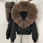 OFTBUY New Warm Thickened Autumn Winter Coat Women Short Real Fox Fur Duck Down Clothes for Women Natural Fur Puffer Coat Female